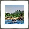 Hm  Bark  Endeavour Careened Framed Print