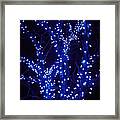 Holiday Glow Blue Framed Print