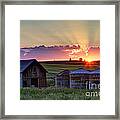Home Town Sunset Framed Print
