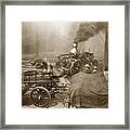 Horse Drawn Water Steam Pumper Fire Truck Circa 1906 Framed Print
