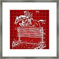 Horse Jump Patent 1939 - Red Framed Print