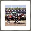Horse Race - Close To The Finish Line Framed Print