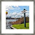 Hot Air Balloon And Old Key West Port Orleans Signage Disney World Framed Print