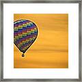 Hot Air Balloon Golden Flight Framed Print