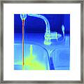 Hot Water Faucet Framed Print