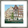 Houseboats And Traditional Houses Over Framed Print