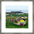 Houses On Little Fogo Island Newfoundland Framed Print