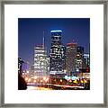 Houston Nights Framed Print