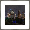 Houston Skyline At Night Framed Print