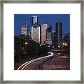 Houston Skyline Long Exposure Framed Print