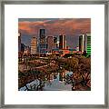 Houston Westside At Sunset Framed Print