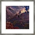 How The Grand Canyon Gets Carved Framed Print
