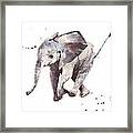 Hubert Hurry Elephant Framed Print