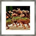 Hula Dancers At The Merrie Monarch Festival Framed Print
