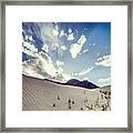 Sand And Clouds Framed Print