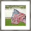 Hundreds Of American Flags September 11 Memorial In Saint Louis Missouri Framed Print