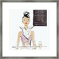 Hungry Woman Waiting For Meal Framed Print