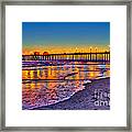 Huntington Beach Pier Sundown Framed Print