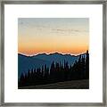 Hurricane Ridge Sunset Framed Print