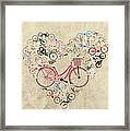 I Heart My Bike Framed Print