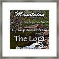 I Lift My Eyes To The Mountains Psalm 121 Framed Print