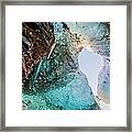 Ice  Cave, Svinafellsjokull Glacier Framed Print