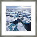Ice Floes In Arctic Northwest Territories Framed Print