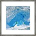 Dark Blue Hollow Iceberg Framed Print
