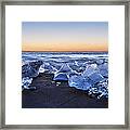 Icebergs At Sunrise Framed Print