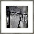 Icicles - Lamp Post 3 Framed Print