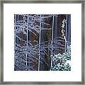 Icy Verticles Framed Print