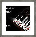 If Music Be The Food Of Love With Text Framed Print