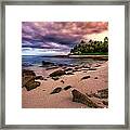 Iluminated Beach Framed Print