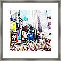 Impression Of Times Square Framed Print