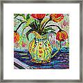 Impressionist Tulips In French Pottery Framed Print