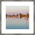 Impressions Of Summer - Sailing Home At Sundown Framed Print