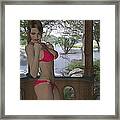 In Her Gazebo Framed Print