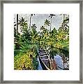 In The Backwaters Of Kerala Framed Print
