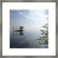 In The Distance On Mille Lacs Lake In Garrison Minnesota Framed Print