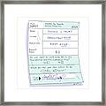 Income Tax Form For Donald Trump Only Framed Print