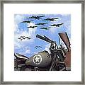 Indian 841 And The B-17 Bomber Sq Framed Print