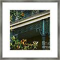 Iron Detail With Magnolia Tree Framed Print