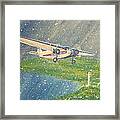 Island Airlines Ford Trimotor Over Put-in-bay In The Winter Framed Print