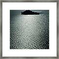 Island And Ripples Lake Lugu China Framed Print