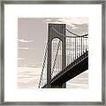 Island Bridge Bw Framed Print