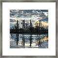 Island In Winter - Reflection Framed Print