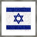 Israel Star Of David Flag Batik Framed Print