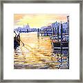 Italy Venice Dawning Framed Print