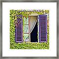 Ivy Covered Window Of Tuscany Framed Print