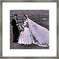 Jack And Jackie Kennedy Wedding Framed Print